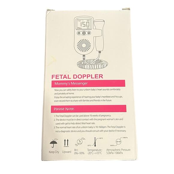 NEW Baby Doppler Listen to Your Baby Heartbeat Pink with Gel - Picture 3 of 3